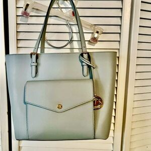 Elegant Light Blue Tote Bag